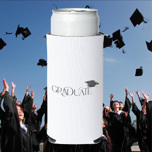Graduate Graduation Cap Personalized Seltzer Can Cooler