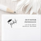 Graduate Graduation Cap Script Return Address