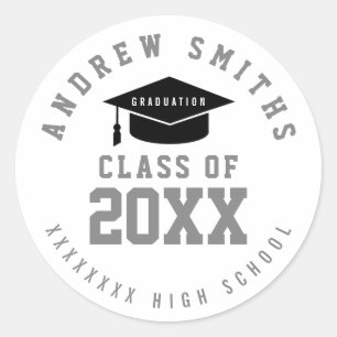 graduate / graduation class of classic round sticker