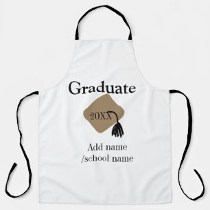 Graduate graduation congrats add name school year apron
