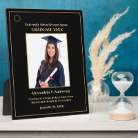 Graduate Graduation Photo Gold Logo Modern Award
