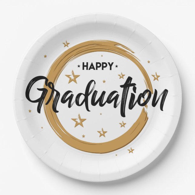 Graduate in Style: Party-Perfect Tableware Paper Plate (Front)
