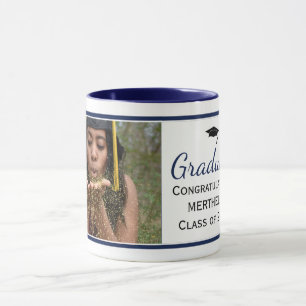 Graduate Keepsake Blue Custom Photo Graduation Mug