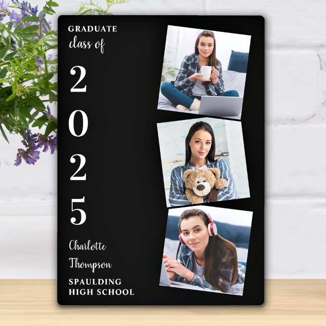 Graduate Keepsake Gift 3 Photo Graduation Plaque (Creator Uploaded)