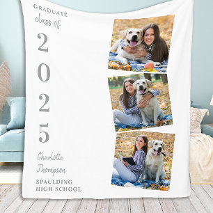 Graduate Keepsake Personalized Photo Collage Fleece Blanket