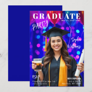 Graduate Magazine Cover  Invitation