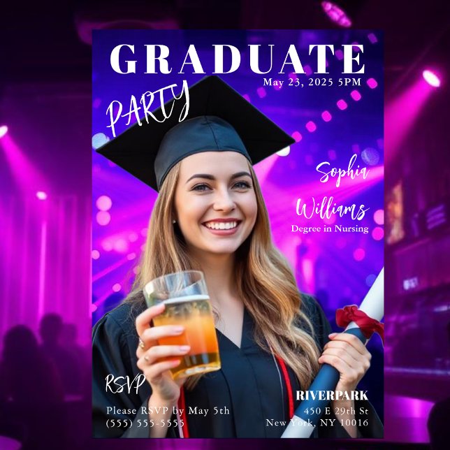 Graduate Magazine Cover  Invitation (Graduate Magazine Cover  Invitation )