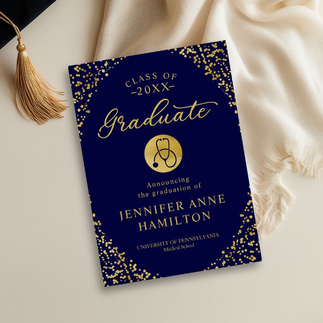 Graduate Medical School Graduation Announcement  (Creator Uploaded)