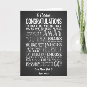 GRADUATE memory poem sign, Congratulations Grad Card