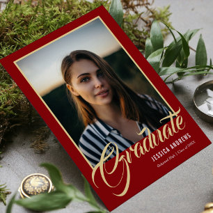 Graduate Modern Editable Photo   Graduation Invitation