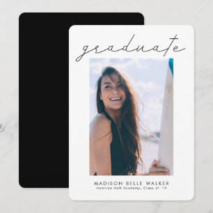 Graduate Modern Graduation Photo Announcement