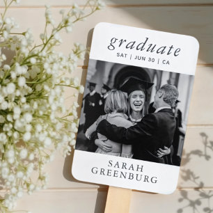 Graduate Modern Minimalist Simple Chic Graduation Hand Fan