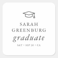 Graduate Modern Minimalist Simple Chic Graduation