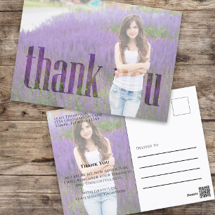 Graduate Modern Typography 2 Photo Template Postcard