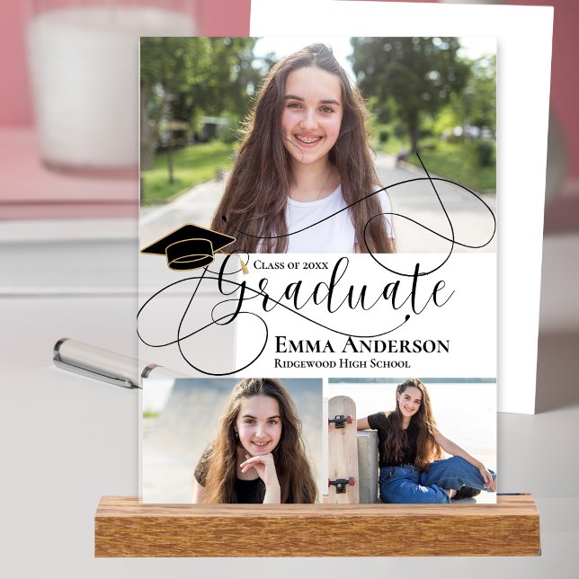 Graduate Multi Photo Announcement Class Of 2025 Acrylic Sign (Graduate Multi Photo Announcement Class Of 2025 Acrylic Sign)