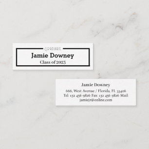 Graduate Name Card   Minimalist Modern Insert Card