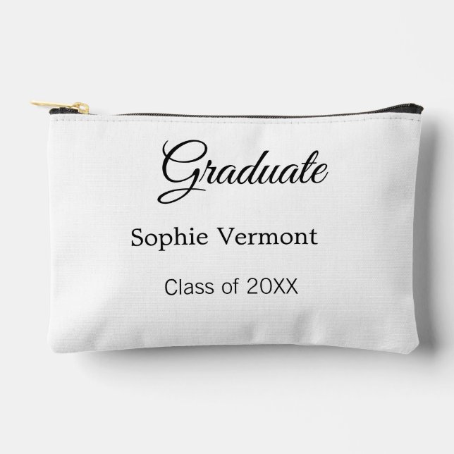 Graduate name class of 20XX congrats simple minima Accessory Pouch (Front)