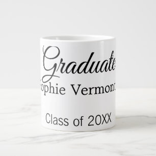 Graduate name class of 20XX congrats simple minima Large Coffee Mug