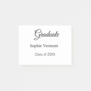 Graduate name class of 20XX congrats simple minima Post-it Notes