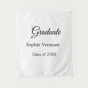 Graduate name class of 20XX congrats simple minima Tapestry