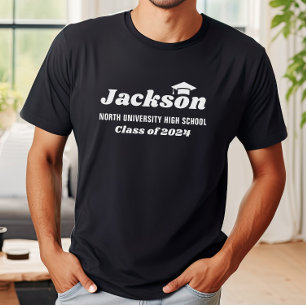 Graduate Name School Class of 2026 Black T-Shirt
