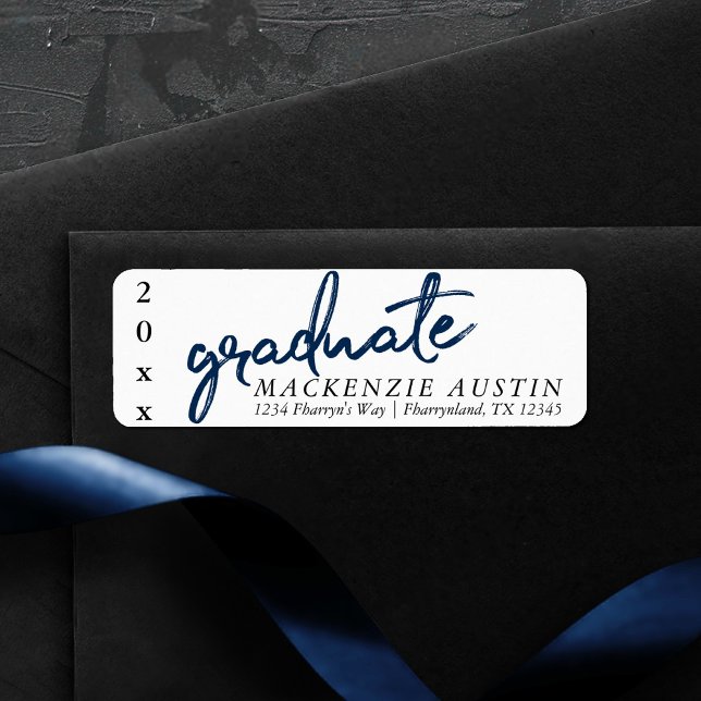 Graduate Navy Script | Dark Blue Brush Keepsake (Creator Uploaded)