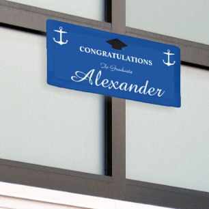 Graduate Navy Style with Anchor Banner