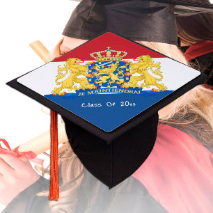 Graduate Netherlands, Student hats, Dutch Flag Graduation Cap Topper