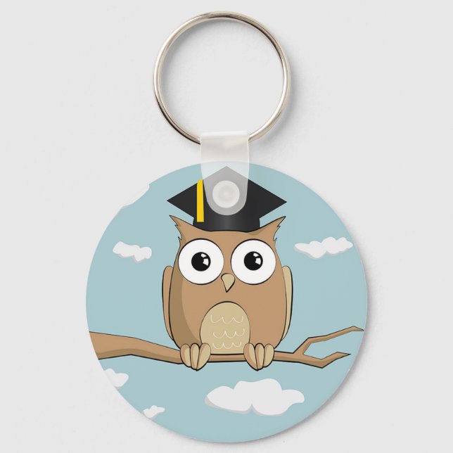 Graduate Owl Keychain (Front)