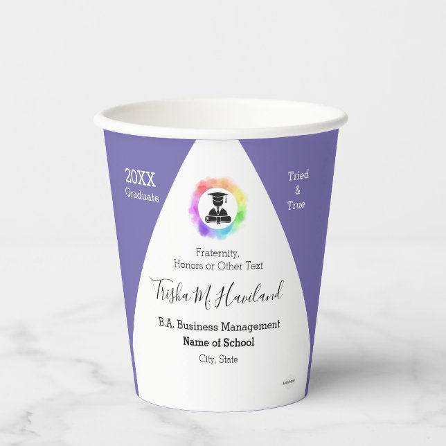 Graduate Paper Cups- HAMbyWhiteGlove Paper Cups (Front)