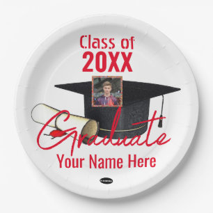 Graduate Paper Plate - Cap and Diploma HAMbyWG