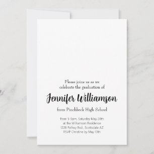 graduate party invitation one side a