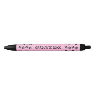 Graduate Paw Prints Pink Pen