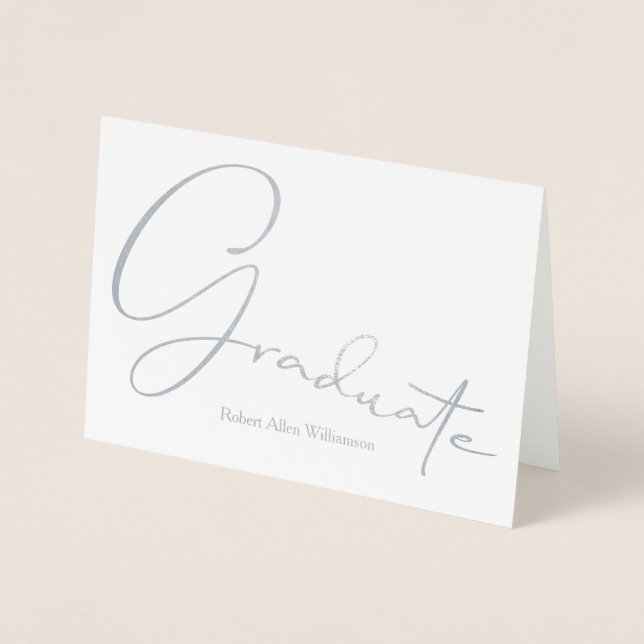 Graduate Personalized Folded Foil Card (Front)