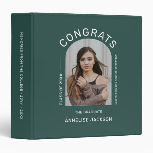 Graduate personalized graduation photo album binder