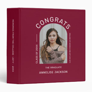 Graduate personalized graduation photo album binder