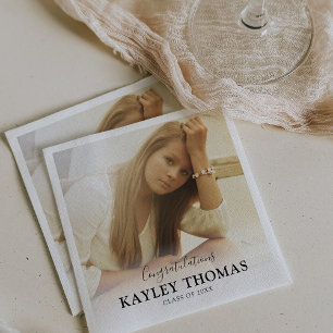 Graduate Personalized Photo Class of 2025 Napkin