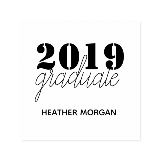 Graduate Personalized Rubber Stamp (Design)