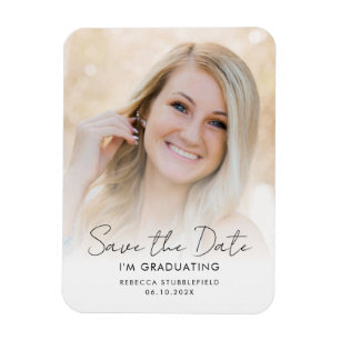 Graduate Photo 2025 Save the Date Announcement Magnet
