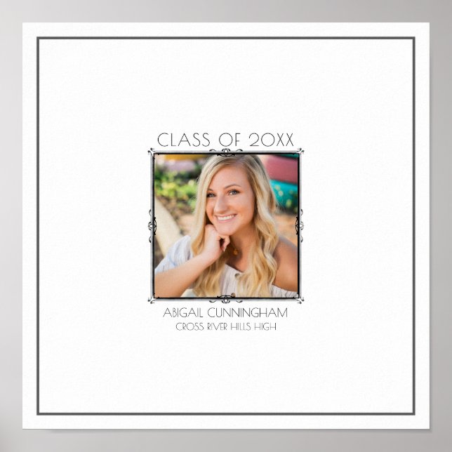 Graduate Photo Autograph Scrapbook Page or Poster (Front)