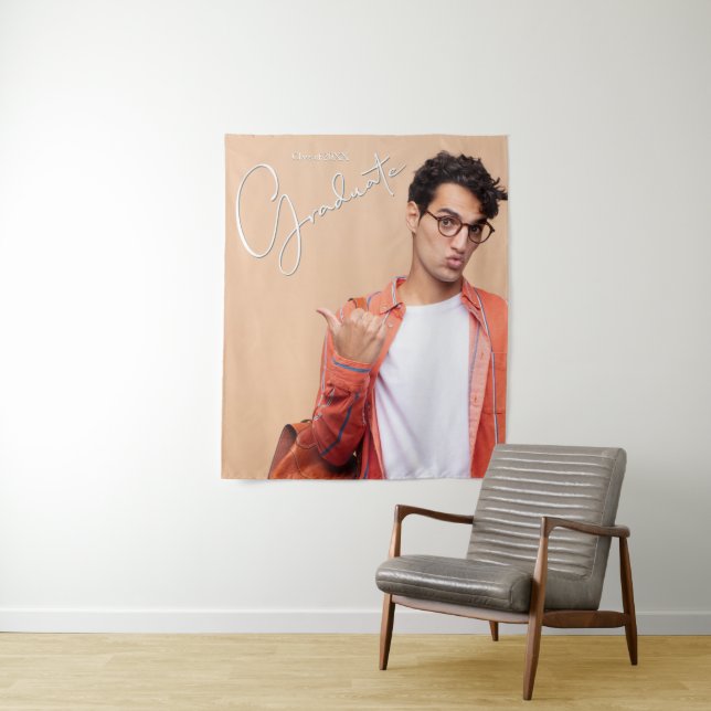 Graduate Photo Backdrop Tapestry (In Situ)