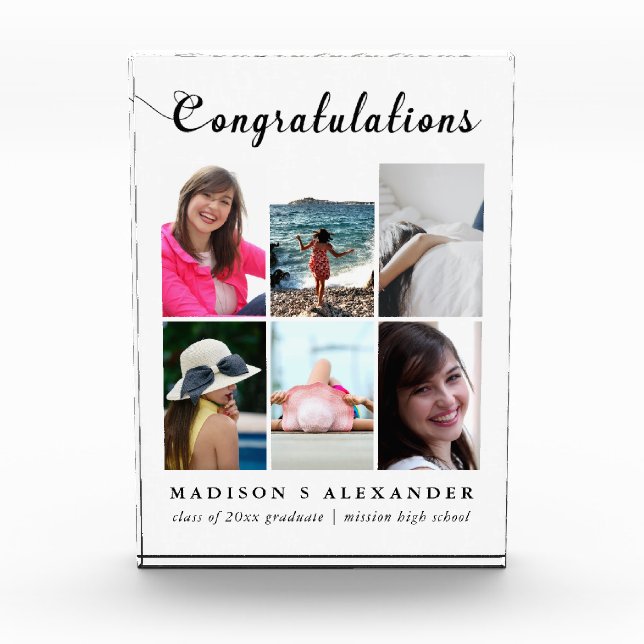 Graduate Photo Collage and Typography with Name (Front)