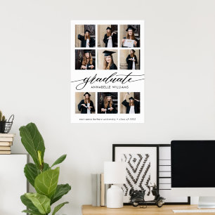Graduate Photo Collage Keepsake  Poster