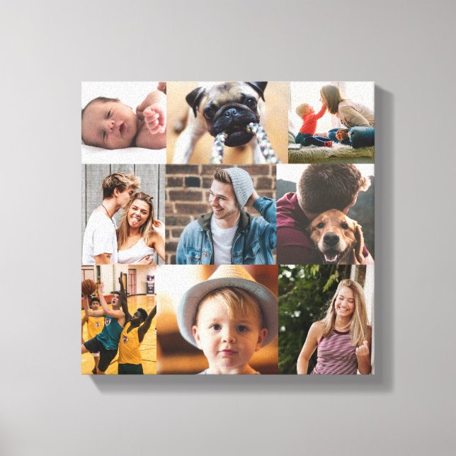 Graduate Photo Collage Memory Board Canvas Print (Front)