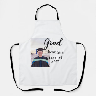 graduate photo congratulation add your name modern apron