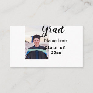 graduate photo congratulation add your name modern business card