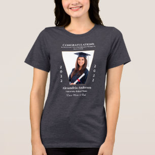 Graduate Photo Congratulations Personalize Tri-Blend Shirt