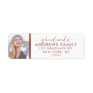 Graduate Photo Custom Rose Gold