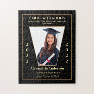 Graduate Photo Graduation Class of 2022 Custom Jigsaw Puzzle