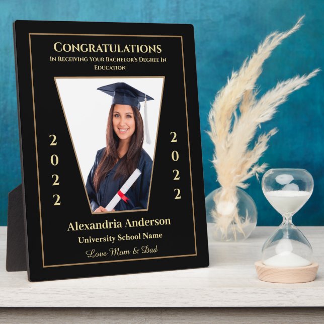 Graduate Photo Graduation Class of 2022 Custom  Plaque (Side)